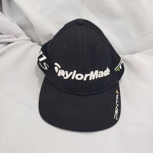 TaylorMade Gold Tour Fitted AFlex Hat R11s Penta RBZ S/M Black Cotton Spandex